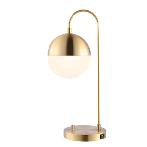 Safavieh Cappi, 20.5 Inch, Brass, Iron Table Lamp W/ Usb Port ​ Brass Gold/Usb Metal TBL4040A-U