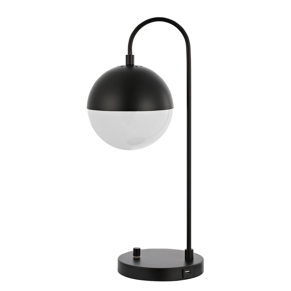 Safavieh Cappi, 20.5 Inch, Black, Iron Table Lamp W/ Usb Port​ Black Metal TBL4040B-U