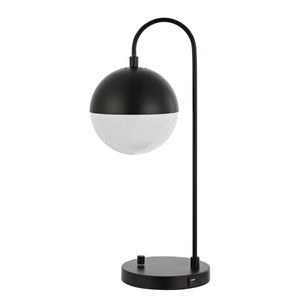 Safavieh Cappi, 20.5 Inch, Black, Iron Table Lamp W/ Usb Port​ Black Metal TBL4040B-U