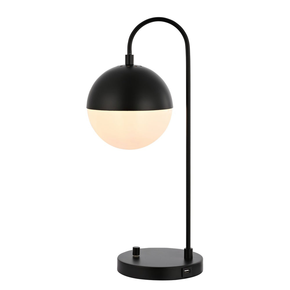 Safavieh Cappi, 20.5 Inch, Black, Iron Table Lamp W/ Usb Port​ Black Metal TBL4040B-U