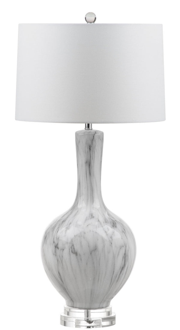 Griffith Table Lamp Set of 2 - Contemporary Ceramic Design in White & Grey, Perfect for Any Space