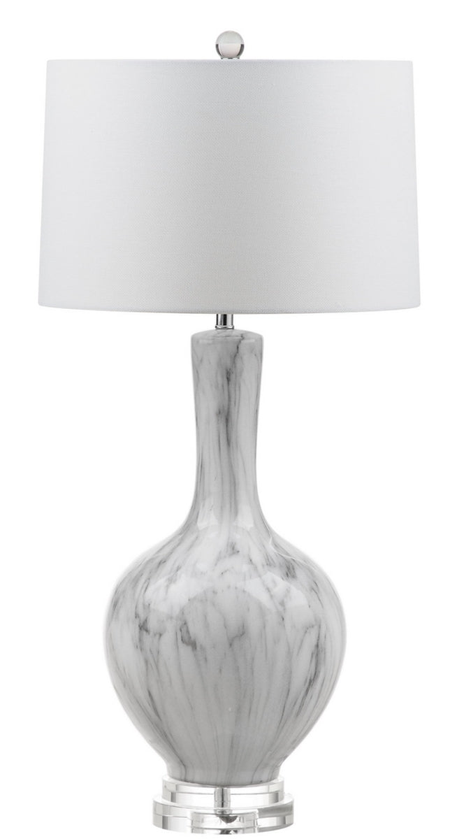 Griffith Table Lamp Set of 2 - Contemporary Ceramic Design in White & Grey, Perfect for Any Space