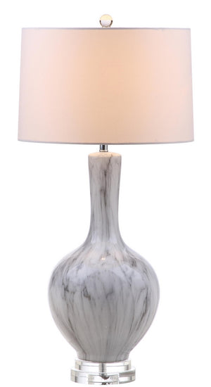 Griffith Table Lamp Set of 2 - Contemporary Ceramic Design in White & Grey, Perfect for Any Space