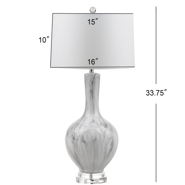 Griffith Table Lamp Set of 2 - Contemporary Ceramic Design in White & Grey, Perfect for Any Space