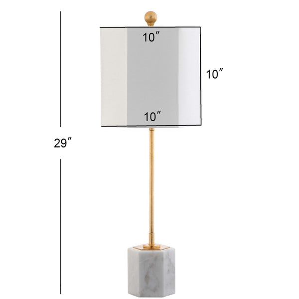 Magdalene Marble Table Lamp Set of 2 - Modern Minimalist Design with Luxurious Gold Finish & Shade