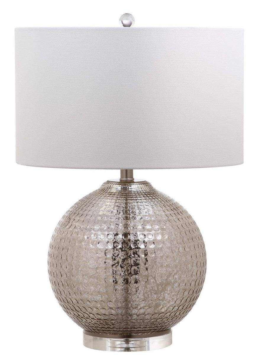 Adalius Shimmering Modern Glass Table Lamp with Luxe Silver Finish - Perfect for Chic Decor
