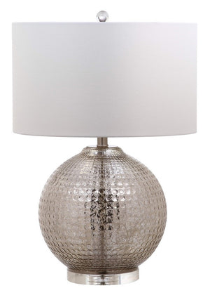 Adalius Shimmering Modern Glass Table Lamp with Luxe Silver Finish - Perfect for Chic Decor