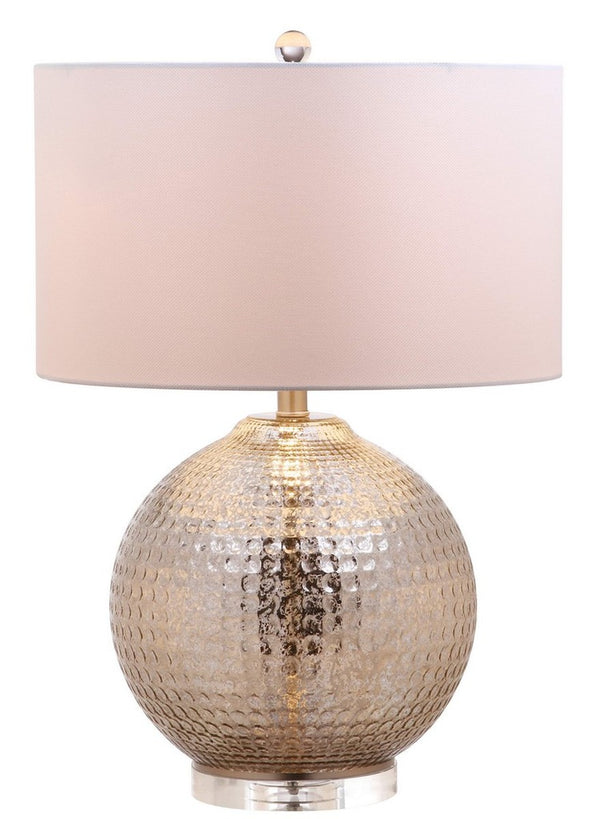 Adalius Shimmering Modern Glass Table Lamp with Luxe Silver Finish - Perfect for Chic Decor