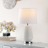 Safavieh Stark, 20.5 Inch, White, Ceramic/Iron Table Lamp W/ Usb Port​ White Ceramic TBL4087A-U