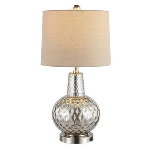 Safavieh Atlas, 23.5 Inch, Mercury, Table Lamp W/ Usb Port Mercury Glass TBL4201A-U