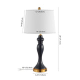 Safavieh Cayson, 28 Inch, Navy, Glass/Iron Table Lamp W/ Usb Port​ Navy/Gold Glass TBL4203A-U