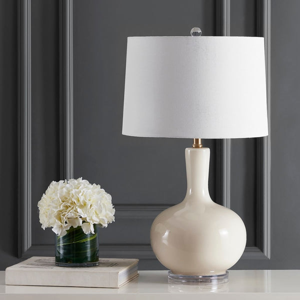 Nilla Table Lamp Set of 2 - Modern Glass Design with Elegant White Shade for Contemporary Spaces