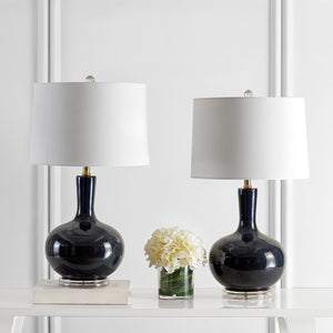 Nilla Table Lamp Set of 2 - Modern Glass Design with Elegant White Shade for Contemporary Spaces