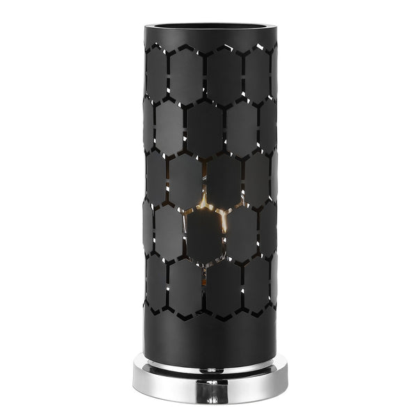 Navo Luxurious Black Cut-Out Table Lamp - Contemporary Design for Bold Living Room Style