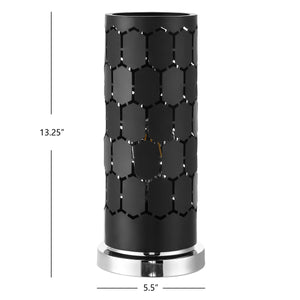 Navo Luxurious Black Cut-Out Table Lamp - Contemporary Design for Bold Living Room Style