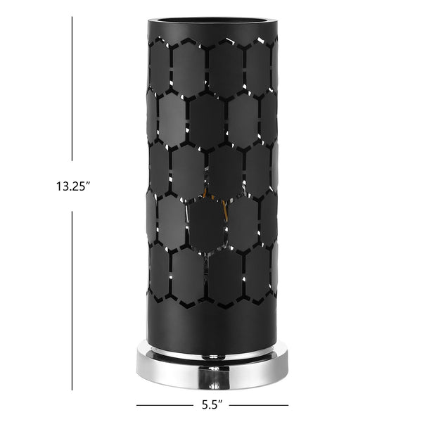 Navo Luxurious Black Cut-Out Table Lamp - Contemporary Design for Bold Living Room Style