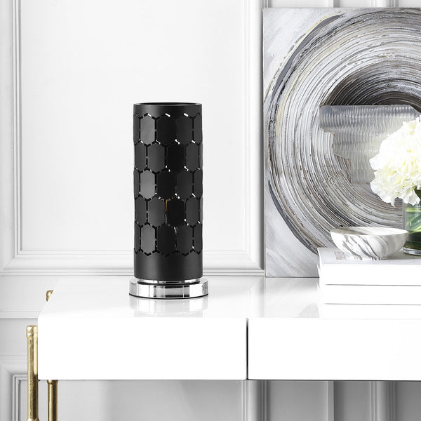 Navo Luxurious Black Cut-Out Table Lamp - Contemporary Design for Bold Living Room Style