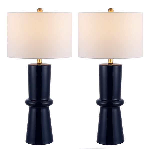 Safavieh Ellaria Ceramic Table Lamp in Navy Blue - Set of 2 TBL4300A-SET2
