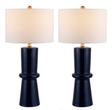 Safavieh Ellaria Ceramic Table Lamp in Navy Blue - Set of 2 TBL4300A-SET2