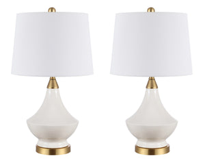 Safavieh Marlowe Glass Table Lamp in White - Set of 2 TBL4310A-SET2