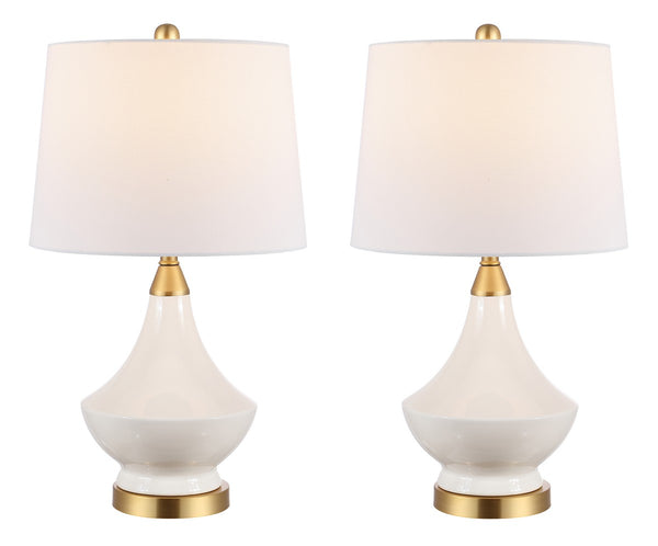 Safavieh Marlowe Glass Table Lamp in White - Set of 2 TBL4310A-SET2