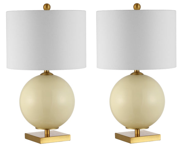 Safavieh Anina Glass Table Lamp in Cream - Set of 2 TBL4311A-SET2