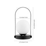 Safavieh Meira, 10 Inch, Black, Iron, Rechargeable Led Table Lamp​ Black Iron
White Glass Glass TBL4314A