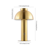 Safavieh Niara, 11.5 Inch, Brass, Iron, Rechargeable Led Table Lamp​ Brass Gold Metal TBL4315A