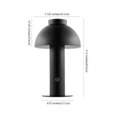 Safavieh Niara, 11.5 Inch, Black, Iron, Rechargeable Led Table Lamp​ Black Metal TBL4315B