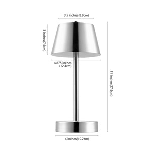 Safavieh Laita, 11 Inch, Nickel, Iron, Rechargeable Led Table Lamp​ Santin Nickel Metal TBL4316A