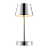 Laita, 11 Inch, Nickel, Iron, Rechargeable Led Table Lamp