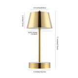 Safavieh Laita, 11 Inch, Brass, Iron, Rechargeable Led Table Lamp​ Brass Gold Metal TBL4316B