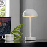 Safavieh Helene, 12 Inch, White, Iron, Rechargeable Led Table Lamp​ White Metal TBL4317A