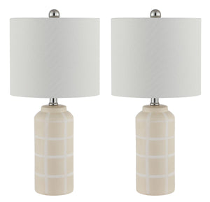 Safavieh Rhett Ceramic Table Lamp in Ivory - Set of 2 TBL4334A-SET2