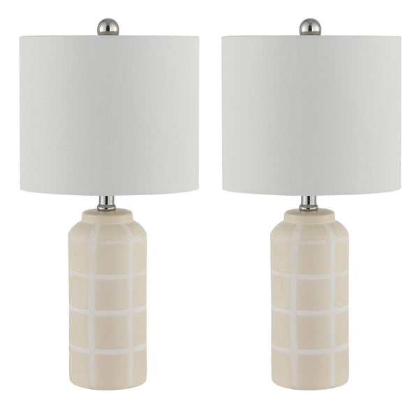 Safavieh Rhett Ceramic Table Lamp in Ivory - Set of 2 TBL4334A-SET2