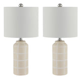 Safavieh Rhett Ceramic Table Lamp in Ivory - Set of 2 TBL4334A-SET2