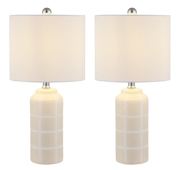 Safavieh Rhett Ceramic Table Lamp in Ivory - Set of 2 TBL4334A-SET2