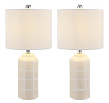 Rhett Ceramic Table Lamp in Ivory - Set of 2