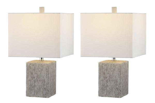 Safavieh Jaxon Ceramic Table Lamp in Grey - Set of 2 TBL4337A-SET2