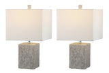 Jaxon Ceramic Table Lamp in Grey - Set of 2