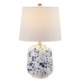 Greyon Ceramic Table Lamp in Navy Blue