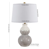 Safavieh Kenzo Ceramic Table Lamp in Ivory, Moss Green TBL4345A