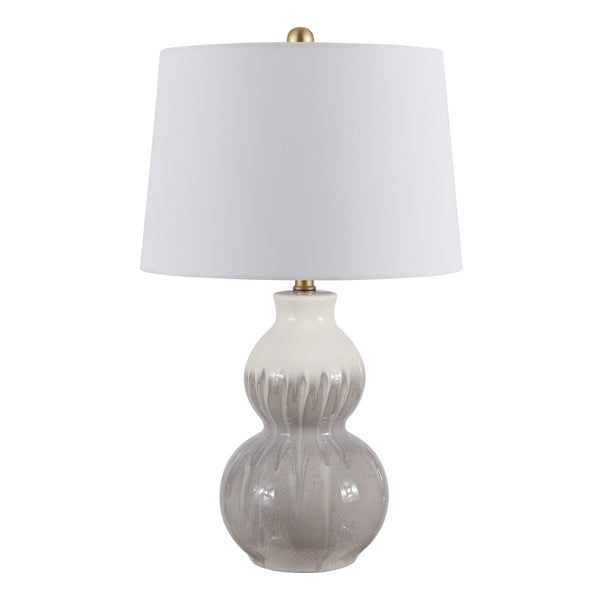 Safavieh Kenzo Ceramic Table Lamp in Ivory, Moss Green TBL4345A