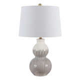 Safavieh Kenzo Ceramic Table Lamp in Ivory, Moss Green TBL4345A