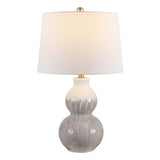 Safavieh Kenzo Ceramic Table Lamp in Ivory, Moss Green TBL4345A