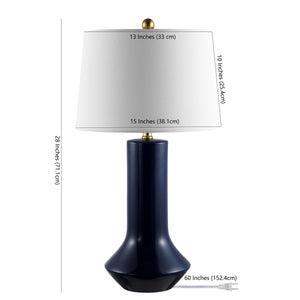 Safavieh Wells Ceramic Table Lamp in Navy Blue TBL4349A