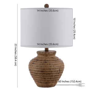 Safavieh Kamryn Resin Table Lamp in Brown TBL4351A