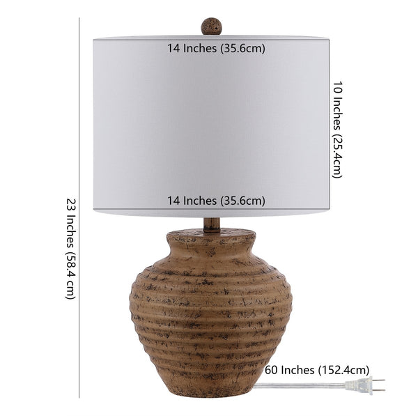 Safavieh Kamryn Resin Table Lamp in Brown TBL4351A