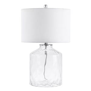 Julen Table Lamp - Elegant Clear Glass Design with Silver Accents - Perfect for Any Room Décor!