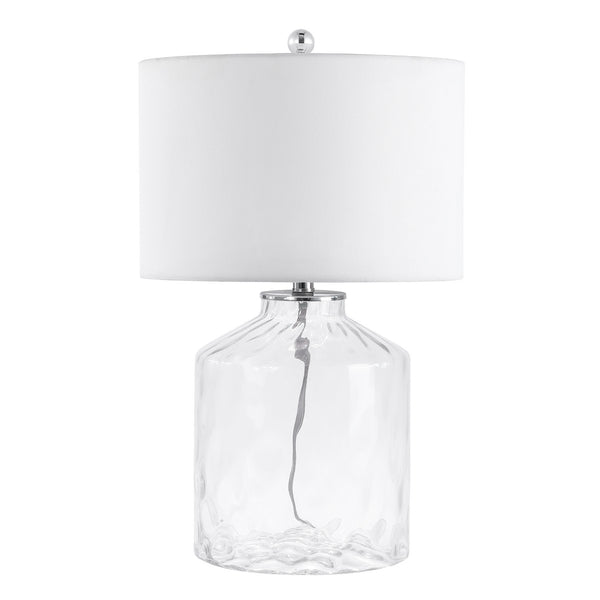 Julen Table Lamp - Elegant Clear Glass Design with Silver Accents - Perfect for Any Room Décor!